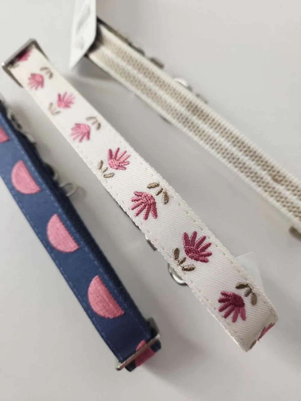 Set of 3 Dog Collars M Medium Top-Paw new bundle lot pink flower mauve circle